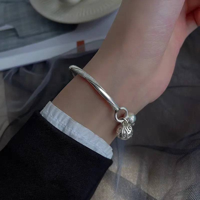 RURA S999 Fine Silver Bangles Women's Silver-4