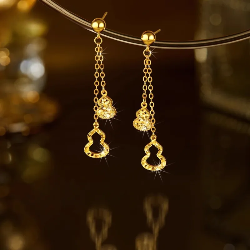 RURA 999 Fine Silver Earrings Women's Gold-2