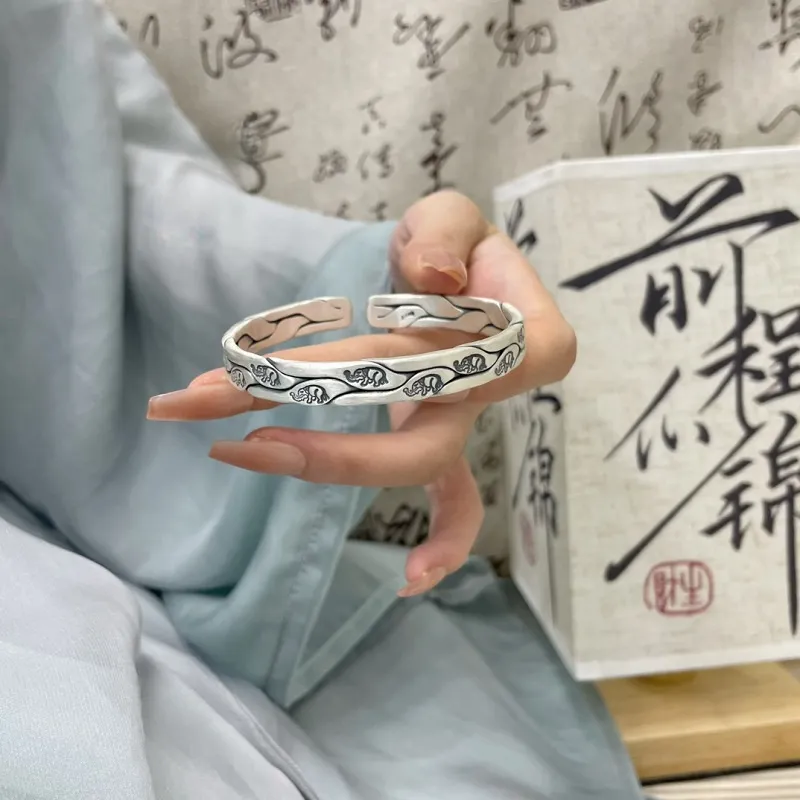 RURA S999 Fine Silver Bangles Women's Silver-1