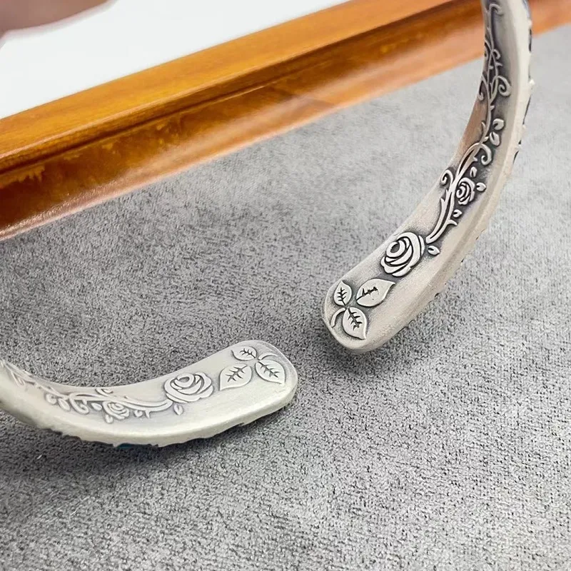 RURA S999 Fine Silver Bangles Women's Silver-4