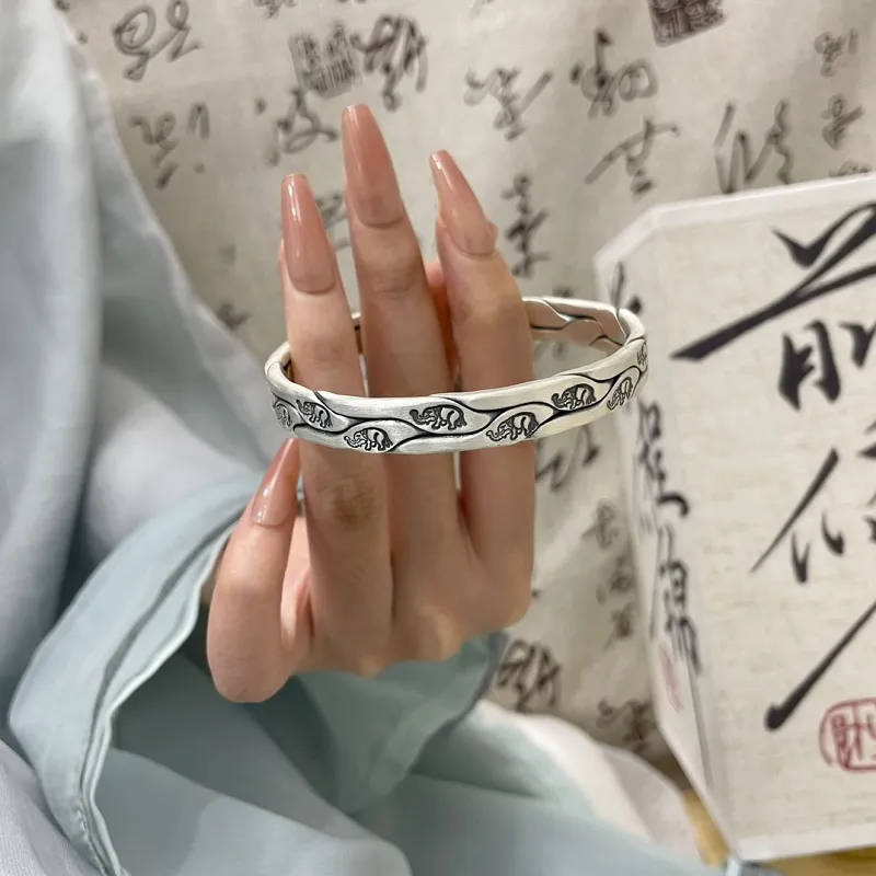 RURA S999 Fine Silver Bangles Women's Silver-2