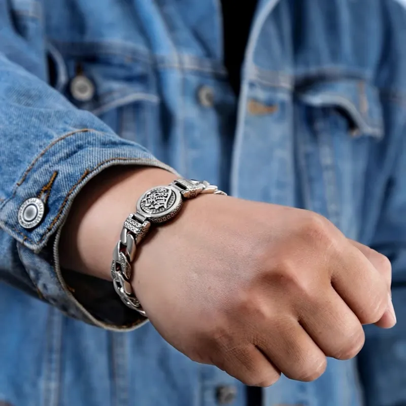 RURA S925 Silver Bracelets Men's Silver-3