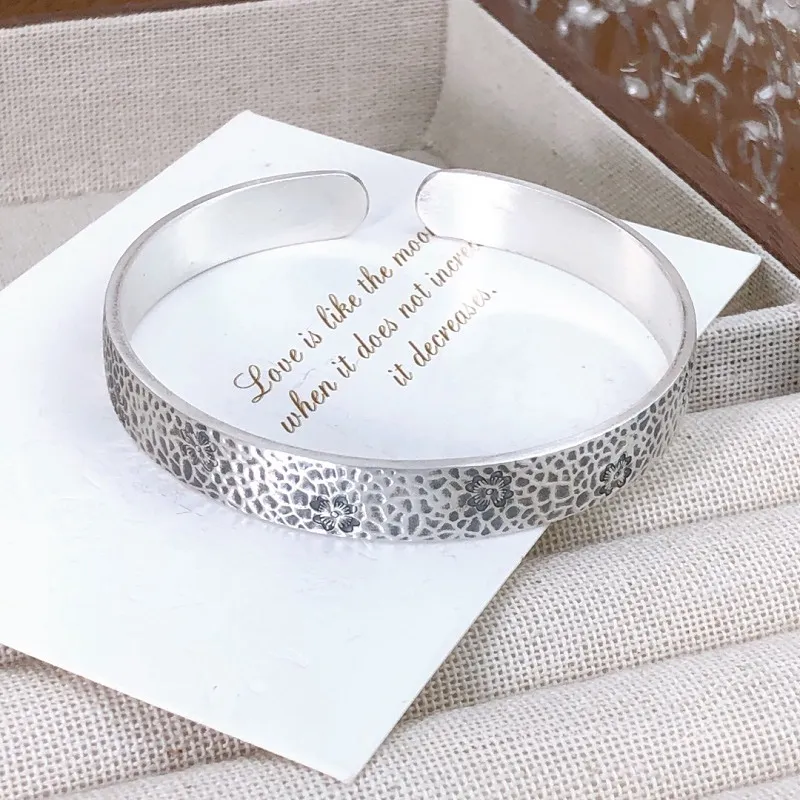 RURA S999 Fine Silver Bangles Women's Silver-1