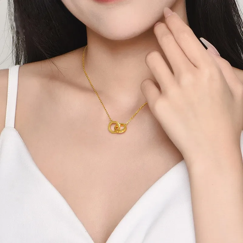 RURA S925 Silver Necklaces Women's Gold-4