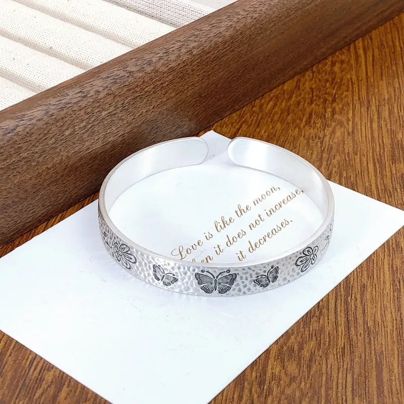 RURA S999 Fine Silver Bangles Women's Silver-8