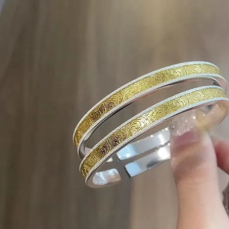 RURA S999 Fine Silver Bangles Women's Silver-4