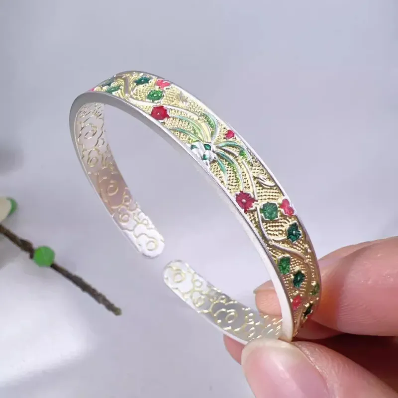 RURA S999 Fine Silver Bangles Women's-3