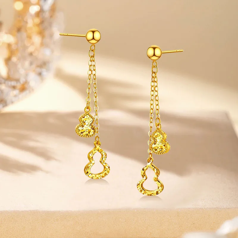 RURA 999 Fine Silver Earrings Women's Gold-3