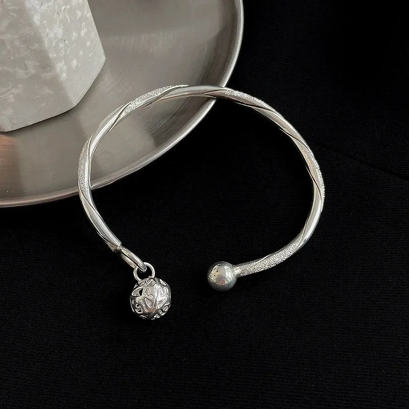 RURA S999 Fine Silver Bangles Women's Silver-1