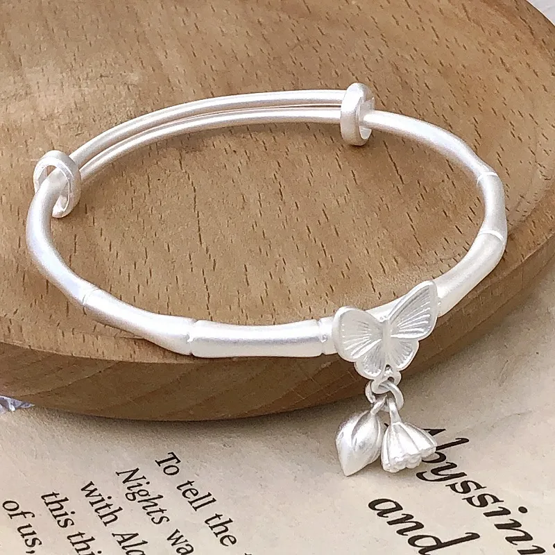 RURA S999 Fine Silver Bangles Women's Silver-4