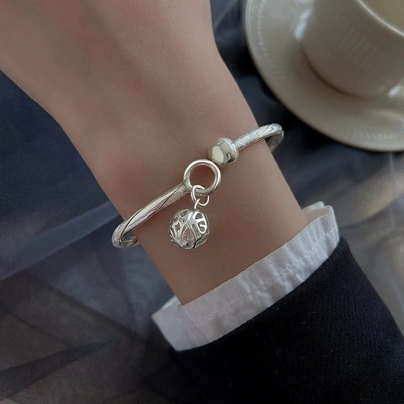 RURA S999 Fine Silver Bangles Women's Silver-7