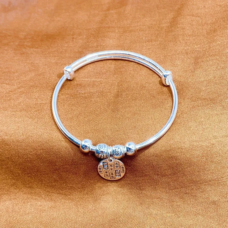 RURA S999 Fine Silver Bangles Women's Silver-4