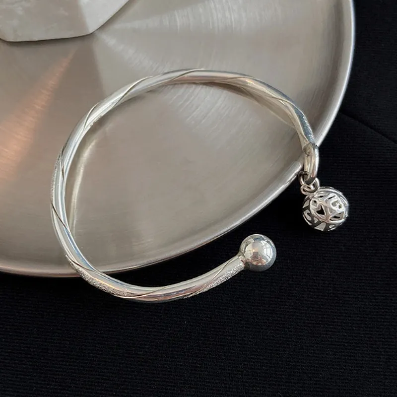 RURA S999 Fine Silver Bangles Women's Silver-3