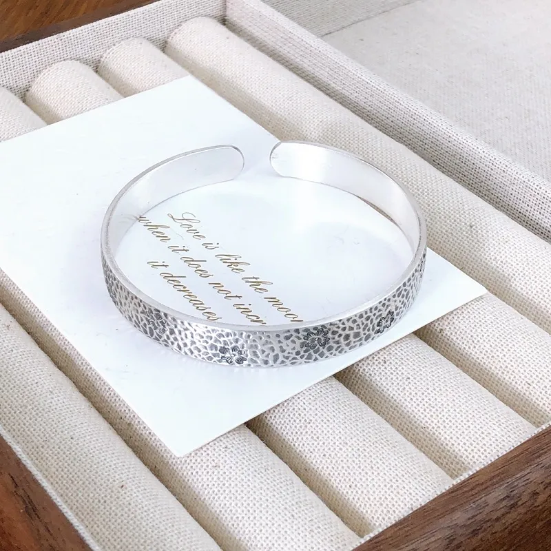 RURA S999 Fine Silver Bangles Women's Silver-2