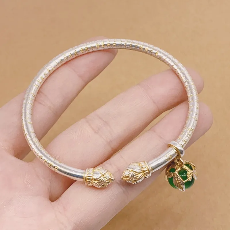 RURA S999 Fine Silver Bangles Women's Silver-3