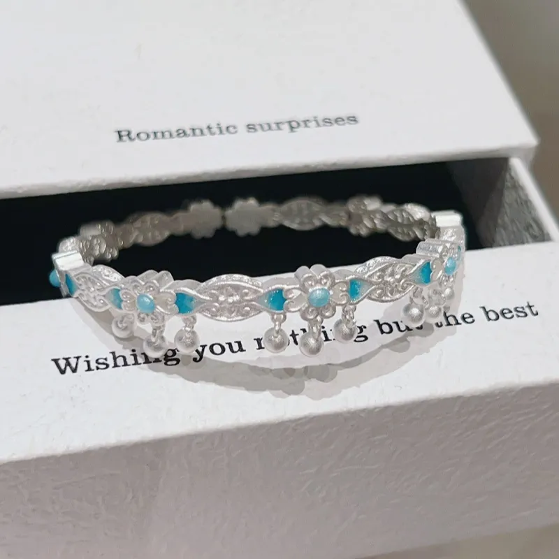 RURA S999 Fine Silver Bangles Women's Silver-3