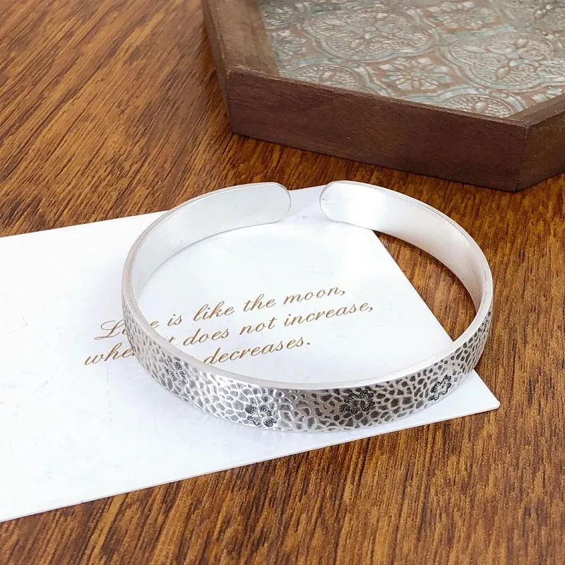 RURA S999 Fine Silver Bangles Women's Silver-4