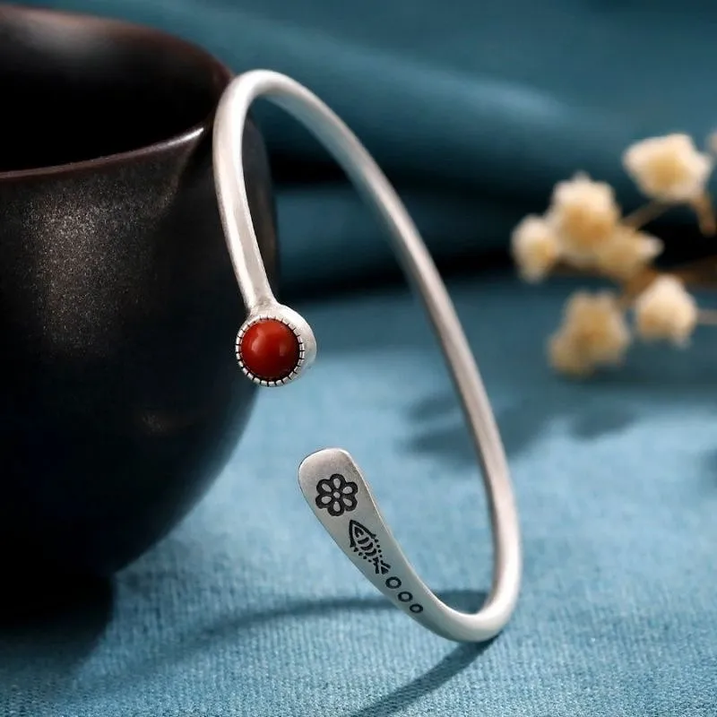 RURA S990 Fine Silver Bangles Women's Silver-5
