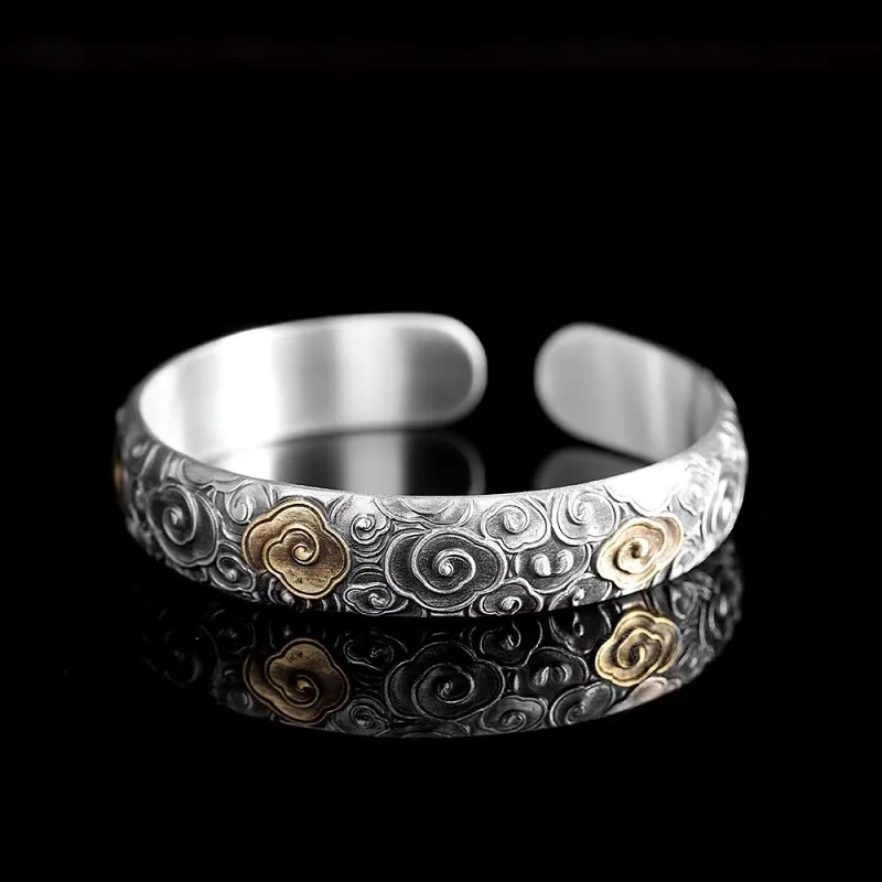 RURA S999 Fine Silver Bangles Women's Silver-1