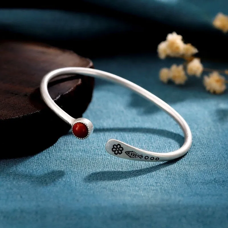 RURA S990 Fine Silver Bangles Women's Silver-4