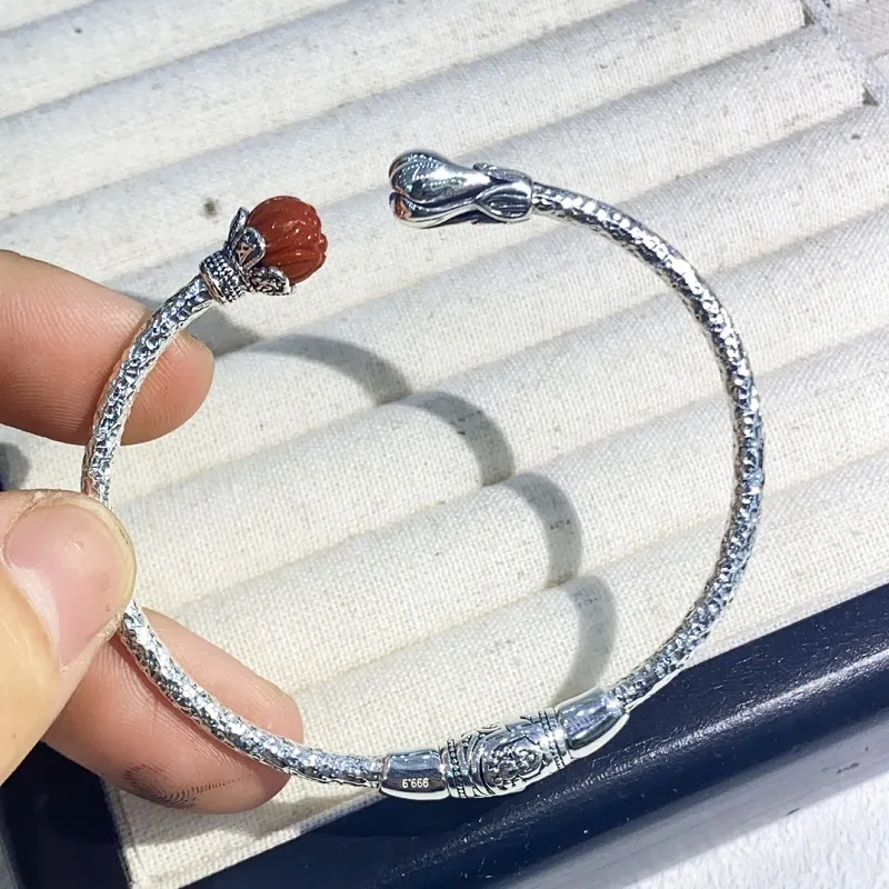RURA S999 Fine Silver Bangles Women's Silver-3