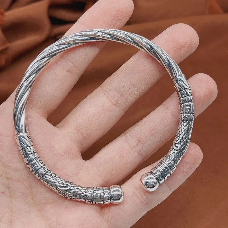 RURA S990 Fine Silver Bangles Women's Silver-3