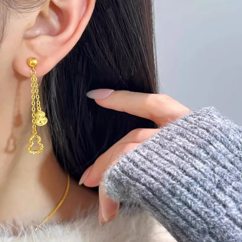 RURA 999 Fine Silver Earrings Women's Gold-1