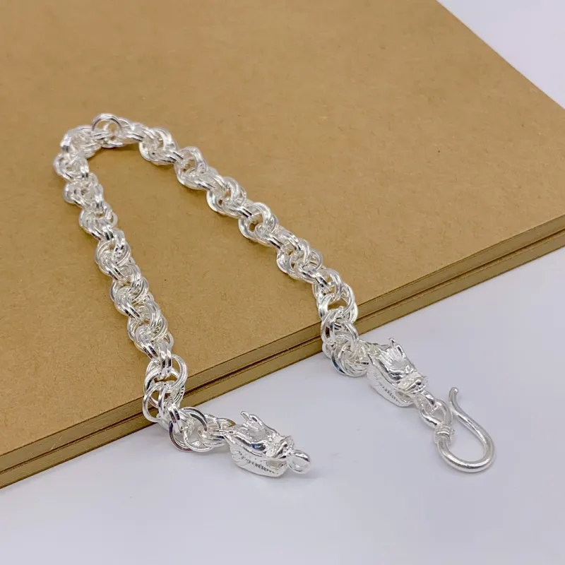 RURA S990 Sterling Silver Bracelets Unisex Silver-3