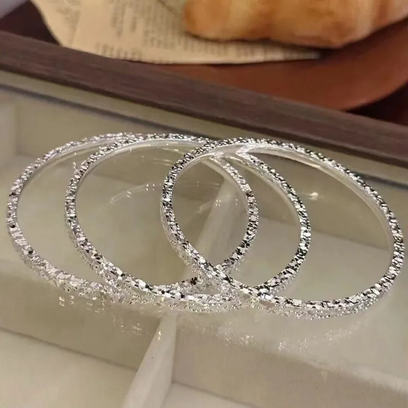 RURA S999 Fine Silver Bangles Women's Silver-5