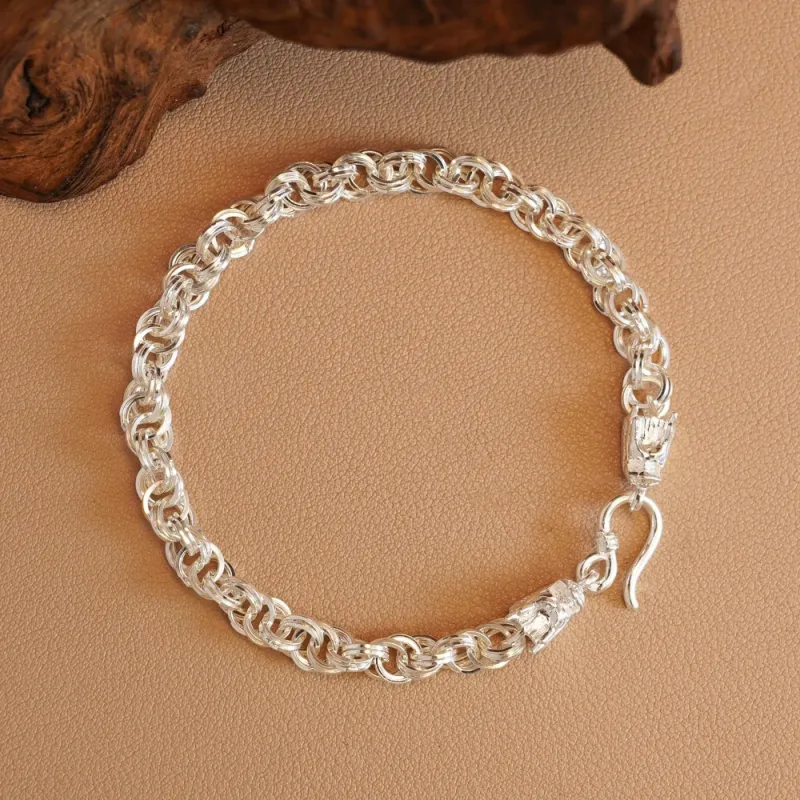 RURA S990 Sterling Silver Bracelets Unisex Silver-5
