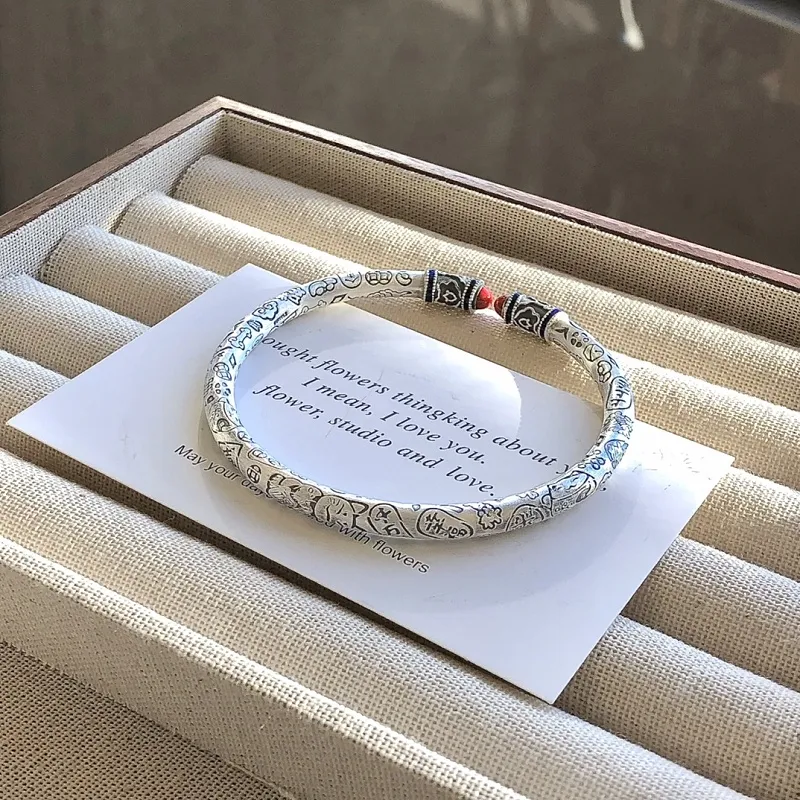 RURA S999 Fine Silver Bangles Women's Silver-3
