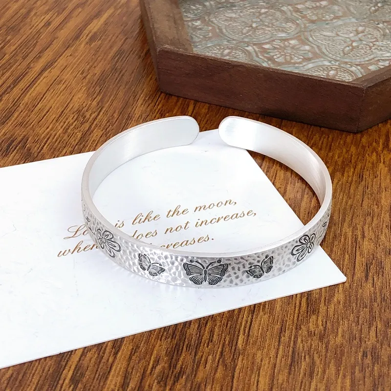 RURA S999 Fine Silver Bangles Women's Silver-9