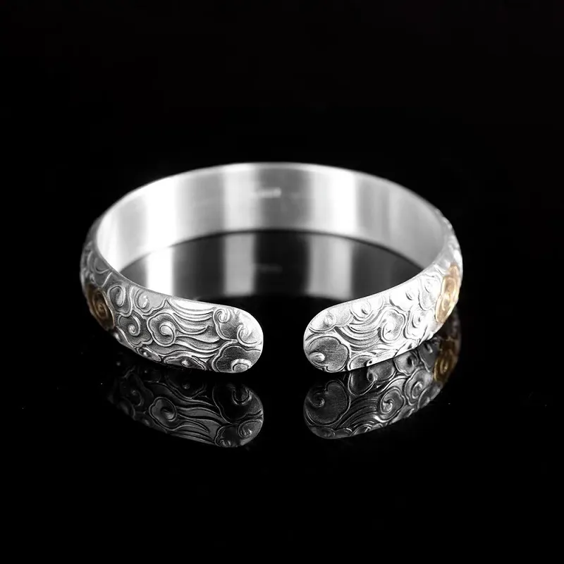 RURA S999 Fine Silver Bangles Women's Silver-4