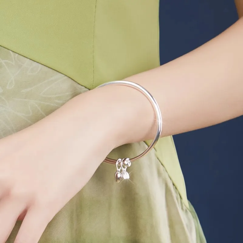 RURA 999 Fine Silver Sterling Silver Bracelets Women's Silver-3