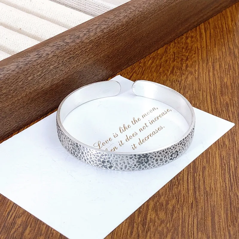 RURA S999 Fine Silver Bangles Women's Silver-3