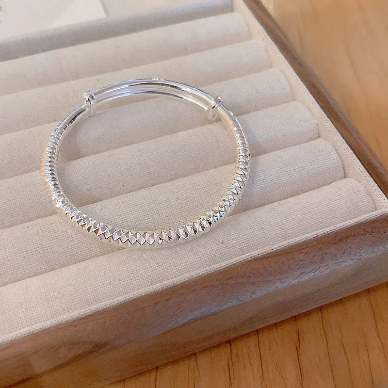 RURA S999 Fine Silver Bangles Women's Silver-4