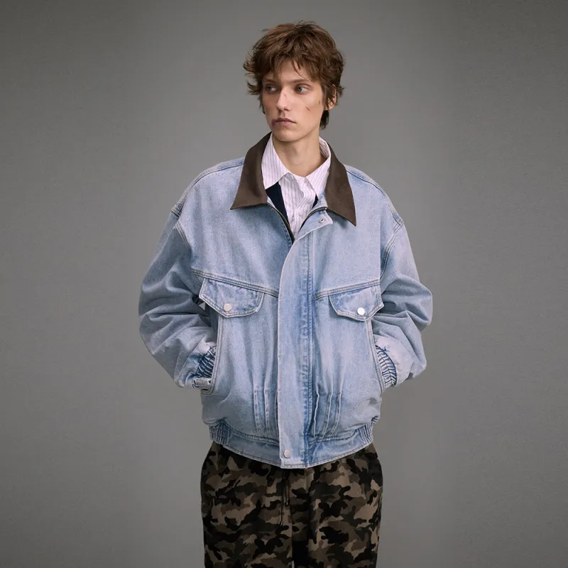 Xmithie Denim Jackets Unisex Washed Blue-4