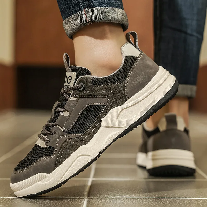 LINGPAO Shock Absorbers With Abrasion Resistant And Slip Resistant Properties Low Top Casual Shoes Men's-9