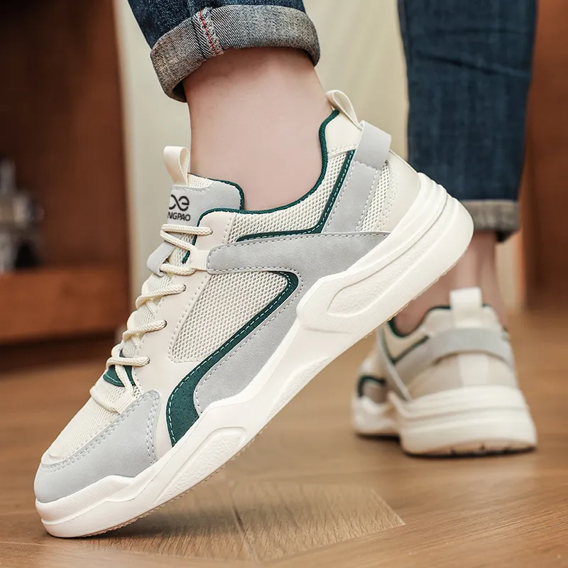 LINGPAO Shock Absorbers With Abrasion Resistant And Slip Resistant Properties Low Top Casual Shoes Men's-4