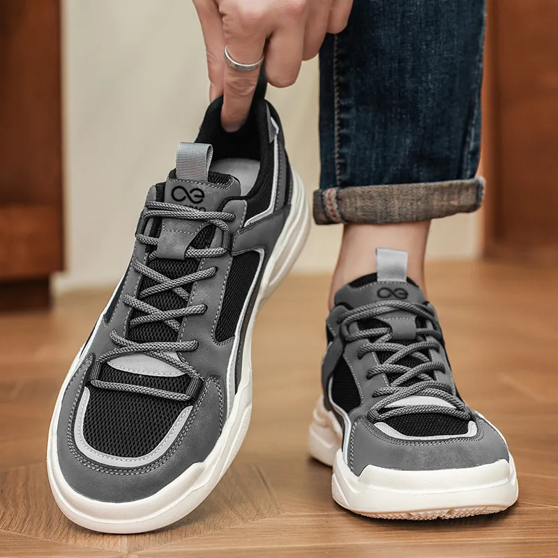 LINGPAO Shock Absorbers With Abrasion Resistant And Slip Resistant Properties Low Top Casual Shoes Men's-8