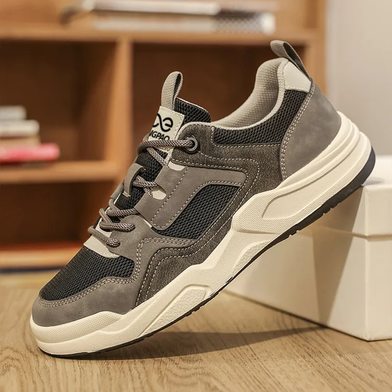 LINGPAO Shock Absorbers With Abrasion Resistant And Slip Resistant Properties Low Top Casual Shoes Men's-8