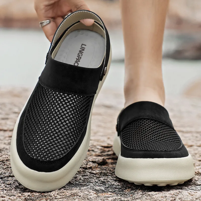 LINGPAO Men's Casual Shoes Men Low Top-8