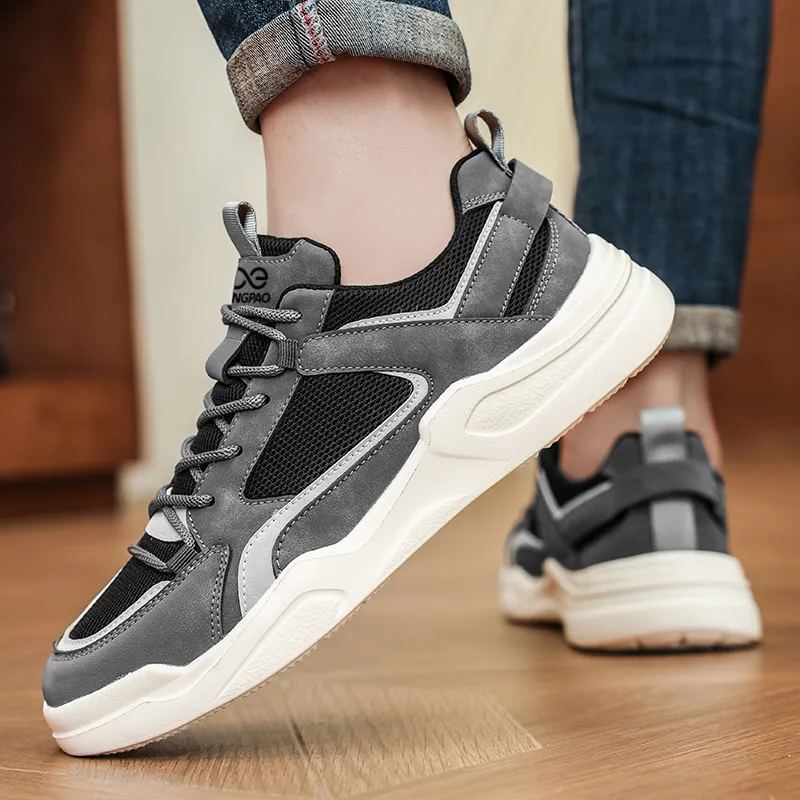 LINGPAO Shock Absorbers With Abrasion Resistant And Slip Resistant Properties Low Top Casual Shoes Men's-9
