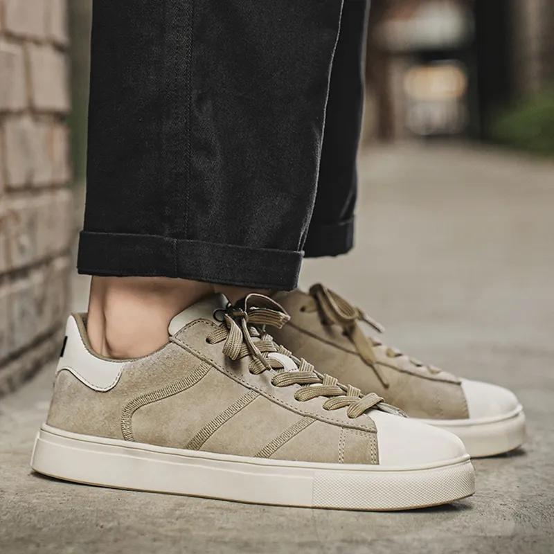 LINGPAO Abrasion Resistant Breathable Slip Resistant Low Top Skateboard Shoes Men's-9