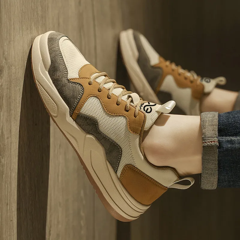 LINGPAO Shock Absorbers With Abrasion Resistant And Slip Resistant Properties Low Top Casual Shoes Men's-4