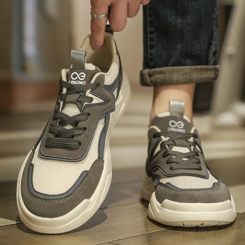 LINGPAO Shock Absorbers With Abrasion Resistant And Slip Resistant Properties Low Top Casual Shoes Men's-13