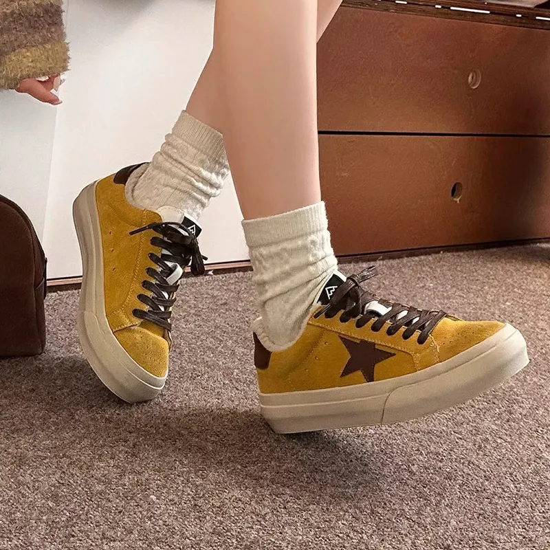 BENZI Warm Anti Slip And Wear Resistant Low Top Skateboard Shoes Women's-7