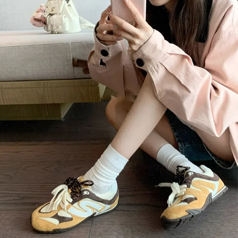 BENZI Anti Slip Wear Resistant Breathable Moisture Wicking Lightweight Height Increasing Low Top Casual Shoes Women's-5