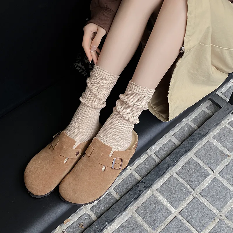 BENZI Stitching Quiet Abrasion Resistant Slip Resistant Wrap toe Slippers Unisex-9