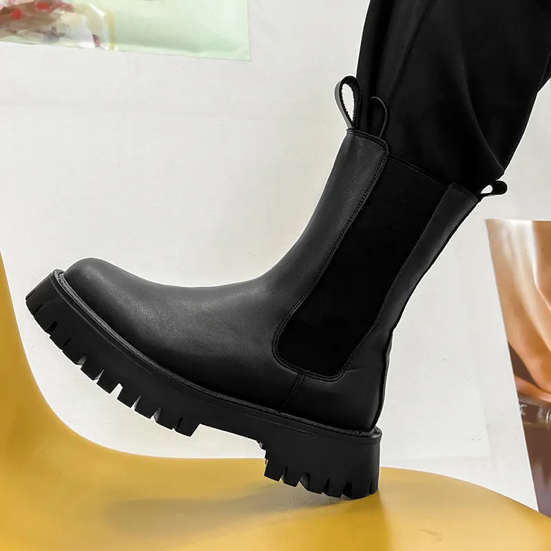 Aquarius Short Chelsea Boots Men's Black-3